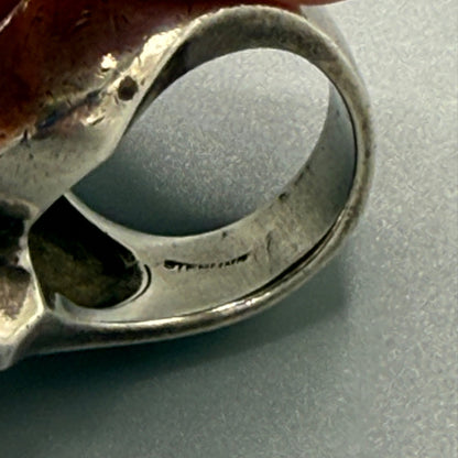 Estate Sterling Silver Large X Ring by Pekka Piekainen