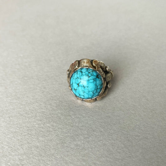 Georg Jensen 830 Silver and Turquoise Ring, No. 11