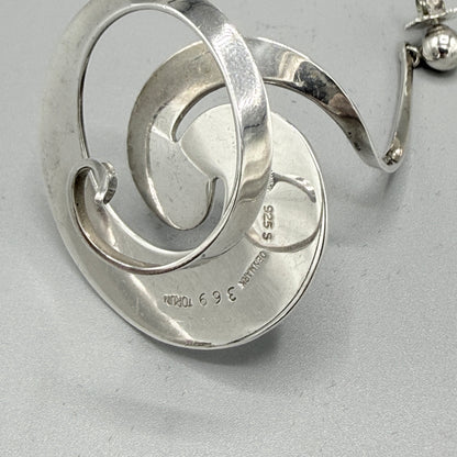 Estate Georg Jensen Sterling Silver Spiral Earrings No 369 by Vivianna VERY RARE