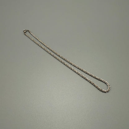 Estate Sterling Silver Rope Chain Necklace