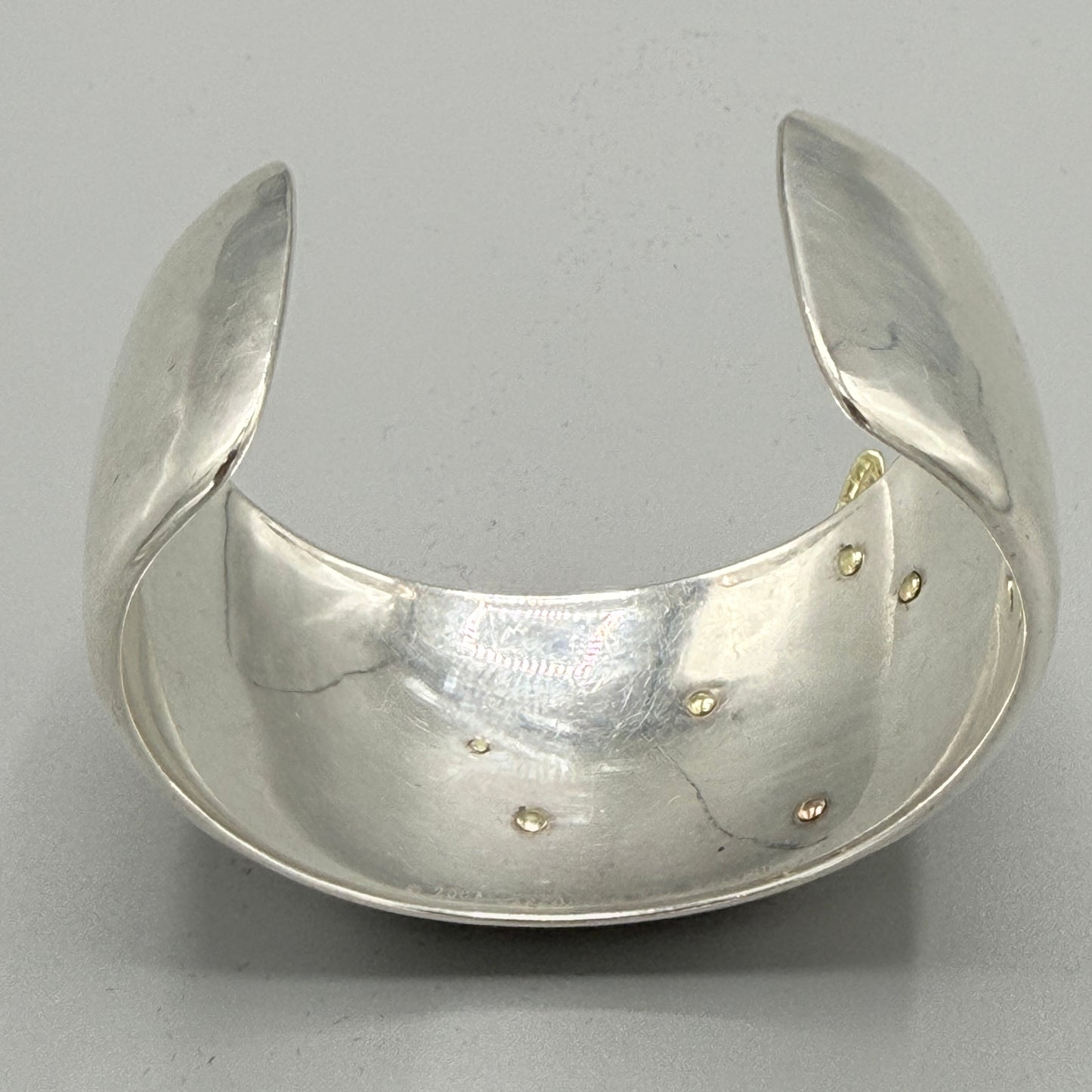 Estate Tiffany & Co. Sterling Silver and 18KT Rose and Yellow Gold Dragonfly Cuff