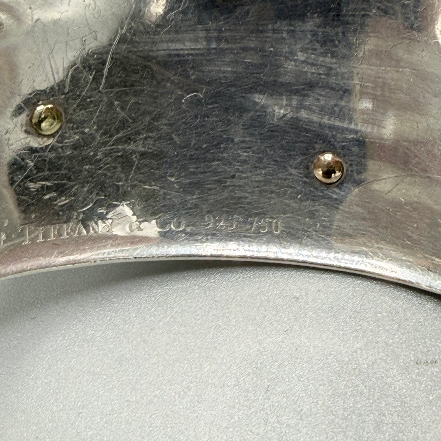 Estate Tiffany & Co. Sterling Silver and 18KT Rose and Yellow Gold Dragonfly Cuff