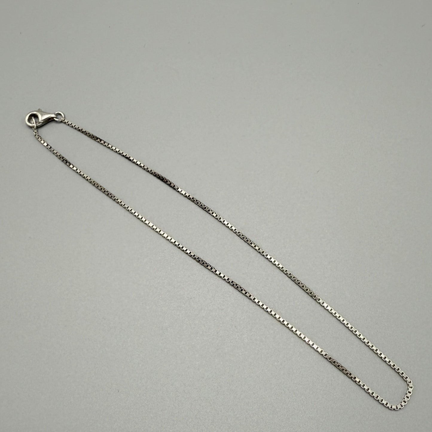 Estate Sterling Silver Box Chain Necklace