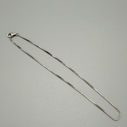 Estate Sterling Silver Box Chain Necklace