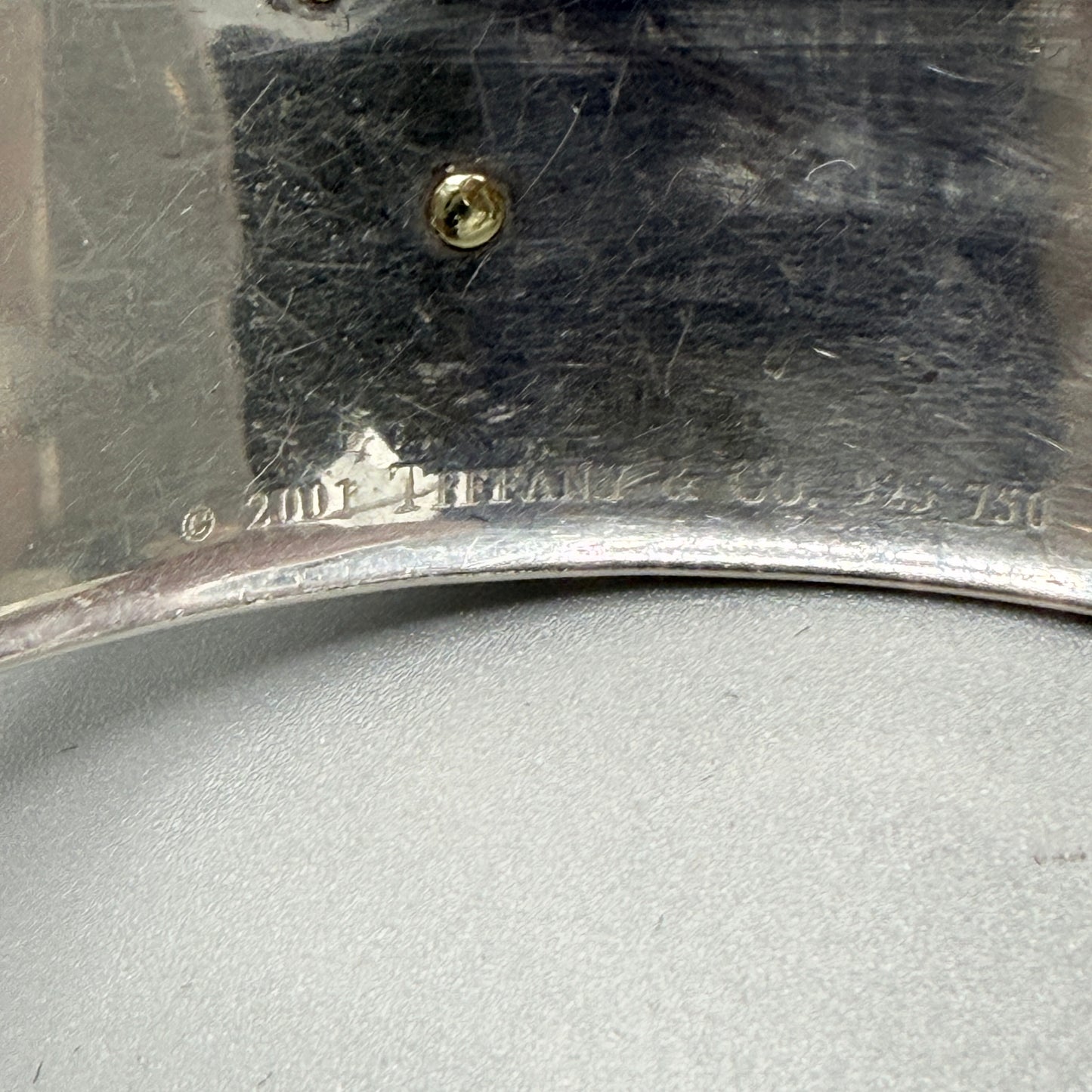 Estate Tiffany & Co. Sterling Silver and 18KT Rose and Yellow Gold Dragonfly Cuff