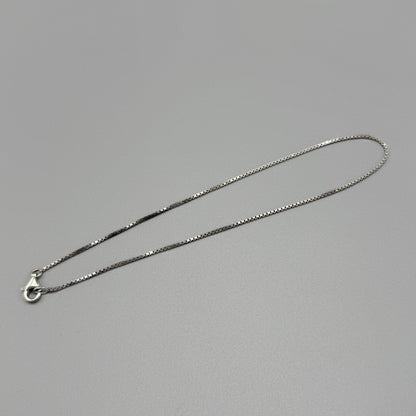 Estate Sterling Silver Box Chain Necklace