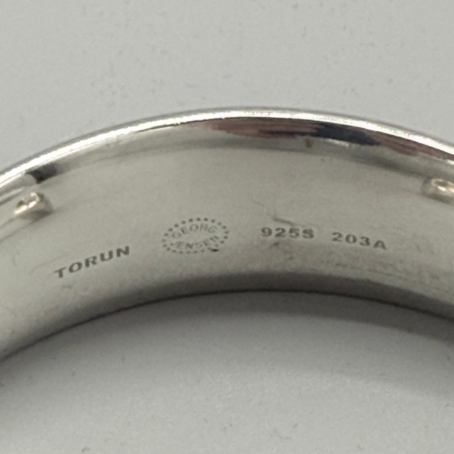 New Georg Jensen Sterling Silver Black Onyx Bangle No 203A by Vivianna Torun