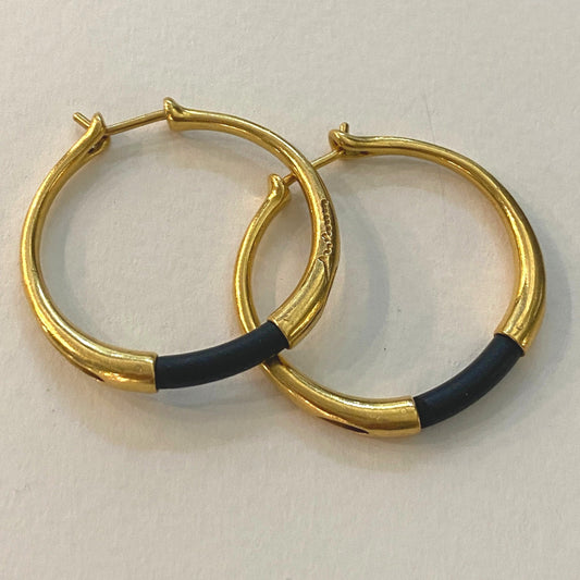 Estate Georg Jensen 18K Gold Hoop Earrings by Minas Spiridis No. 1462