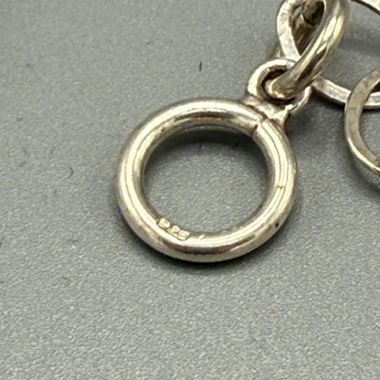 Estate Sterling Silver Flat Oval Link Chain with Toggle Clasp
