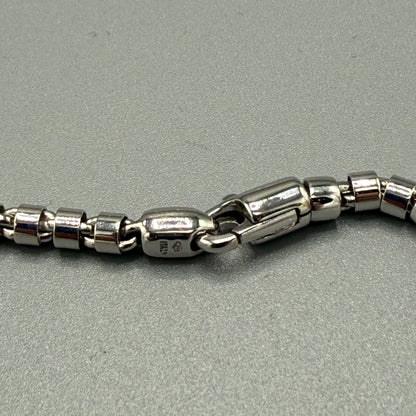 Estate 18kt White Gold Tubular Chain Necklace