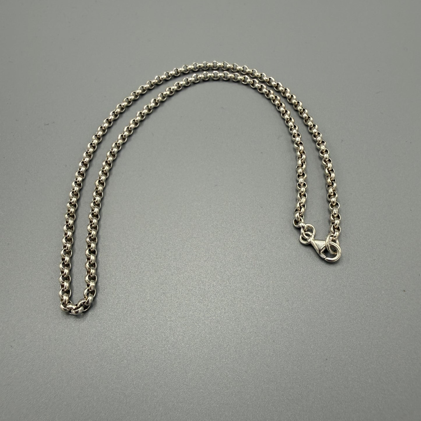 Estate Sterling Silver Small Rolo Link Chain Necklace