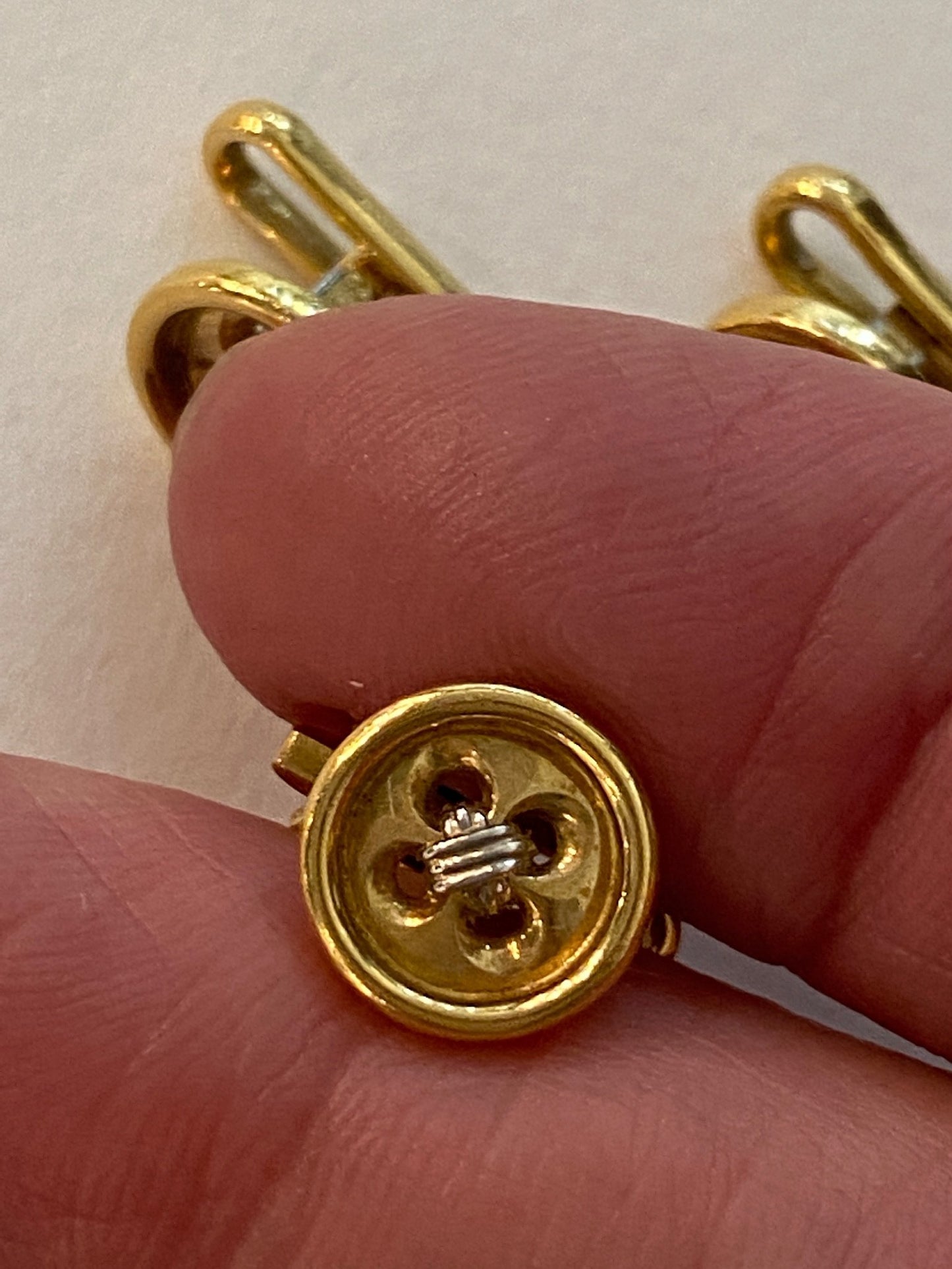 Estate 18K Gold Button Studs