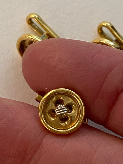 Estate 18K Gold Button Studs