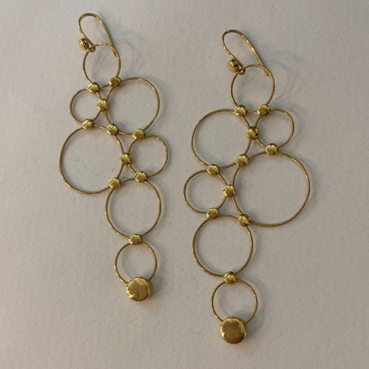 Estate Georg Jensen 18 kt. Gold Multi-Circle Earrings