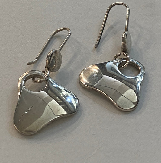 Estate Georg Jensen Sterling Silver Dangle Earrings by Regitze Overgaard, Design No. 463B