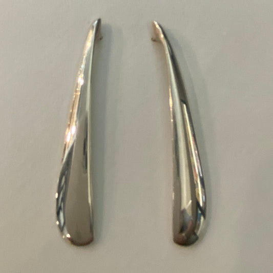 Estate Georg Jensen Sterling Silver Modernist Earrings by Regitze Overgaard, Design No. 501