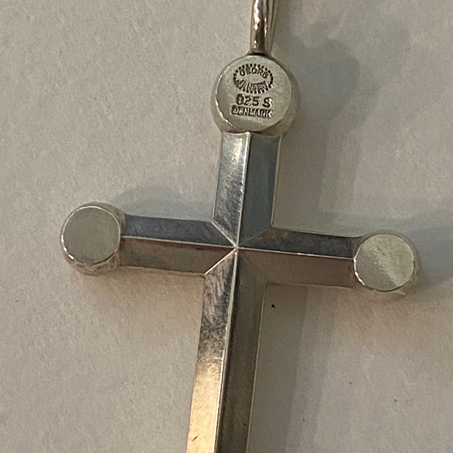 Estate Georg Jensen Sterling Silver Cross Pendant, Design 261B