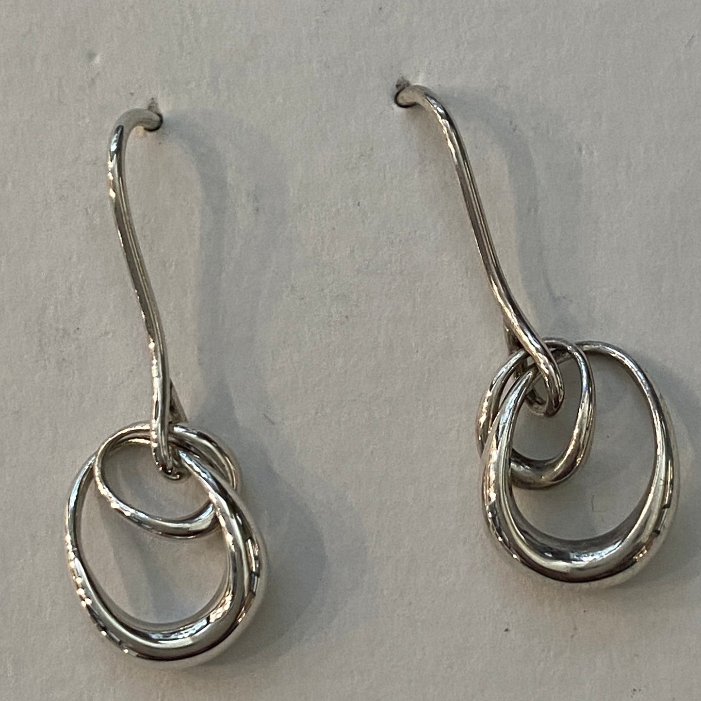 Estate Georg Jensen Sterling Silver "Offspring" Dangle Pierced Earrings by Jacqueline Rabun