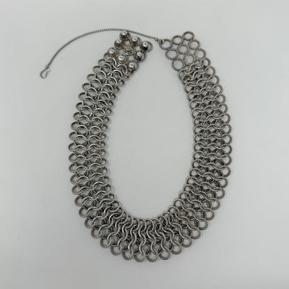 Estate Sterling Silver David Yurman Chain Necklace and Bracelet with 18K Gold DY Hallmark