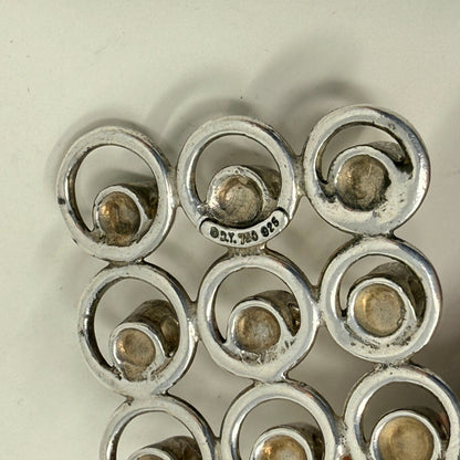 Estate Sterling Silver David Yurman Chain Necklace and Bracelet with 18K Gold DY Hallmark