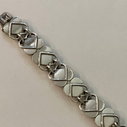 Estate Georg Jensen Sterling Silver Heart Bracelet by Arno Malinowski, Design No. 98