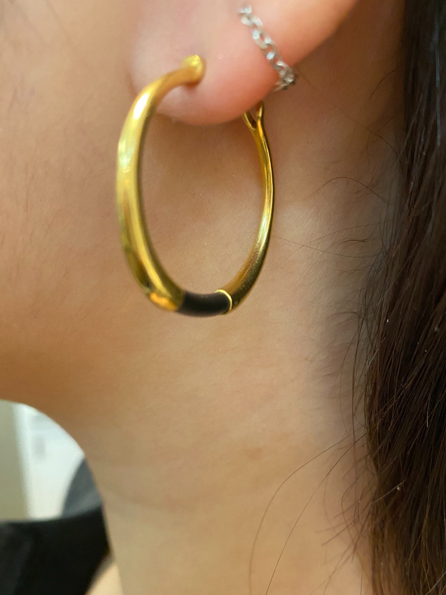 Estate Georg Jensen 18K Gold Hoop Earrings by Minas Spiridis No. 1462