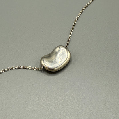 Estate Tiffany & Co. Elsa Peretti Sterling Silver Pebble Pendant Necklace
