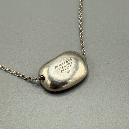 Estate Tiffany & Co. Elsa Peretti Sterling Silver Pebble Pendant Necklace