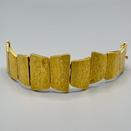 Estate Ed Weiner 18kt Gold Hand Wrought Bracelet