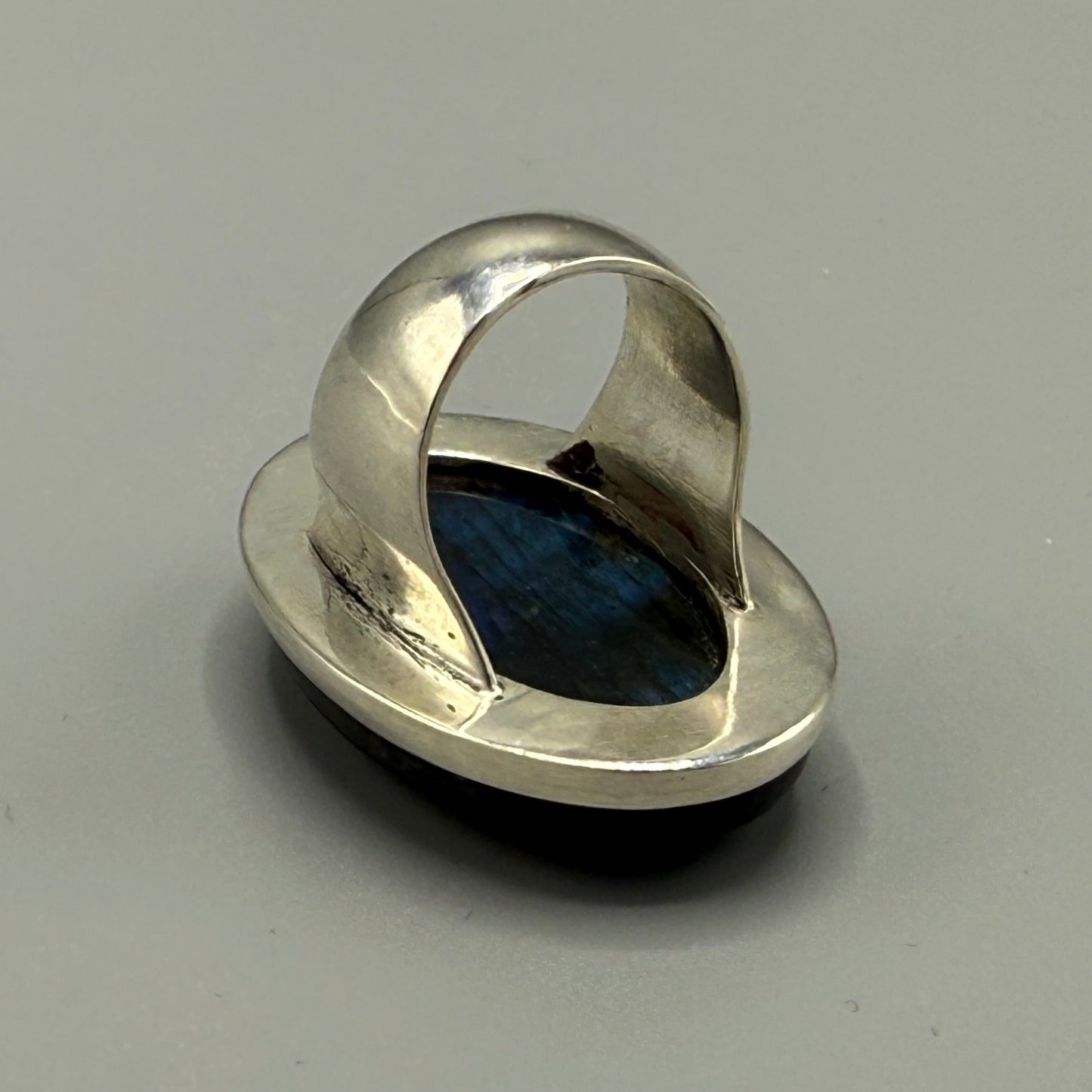New Sterling Silver Labradorite Oversized Ring