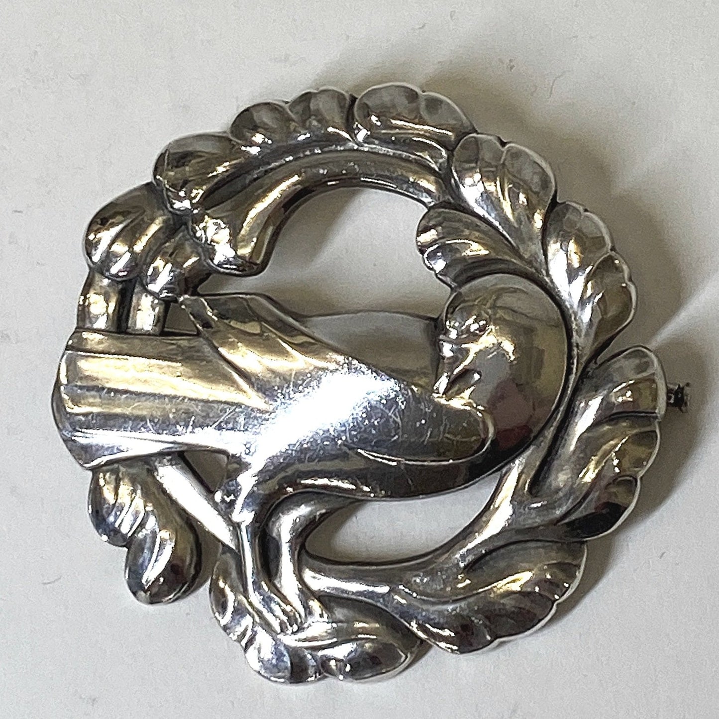 Georg Jensen Sterling Silver Large Dove Brooch