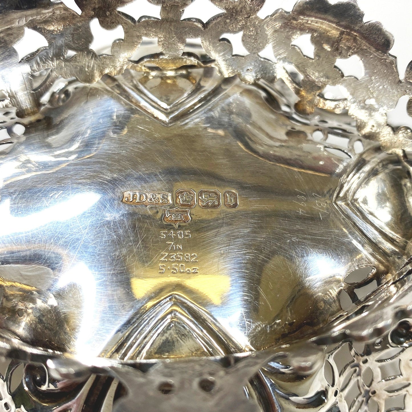 James Dixon & Sons Sterling Candy Dish Sheffield Marks