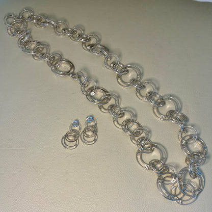 Estate Tiffany & Co. Sterling Silver "Atlas" Extra Long Necklace