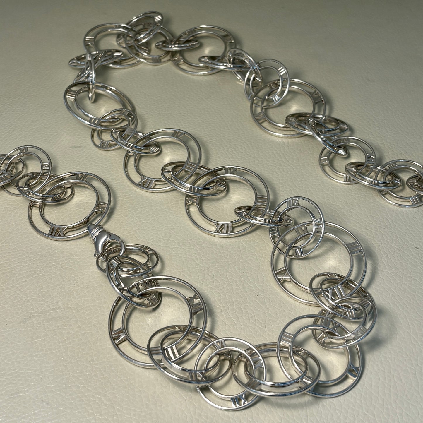 Estate Tiffany & Co. Sterling Silver "Atlas" Extra Long Necklace