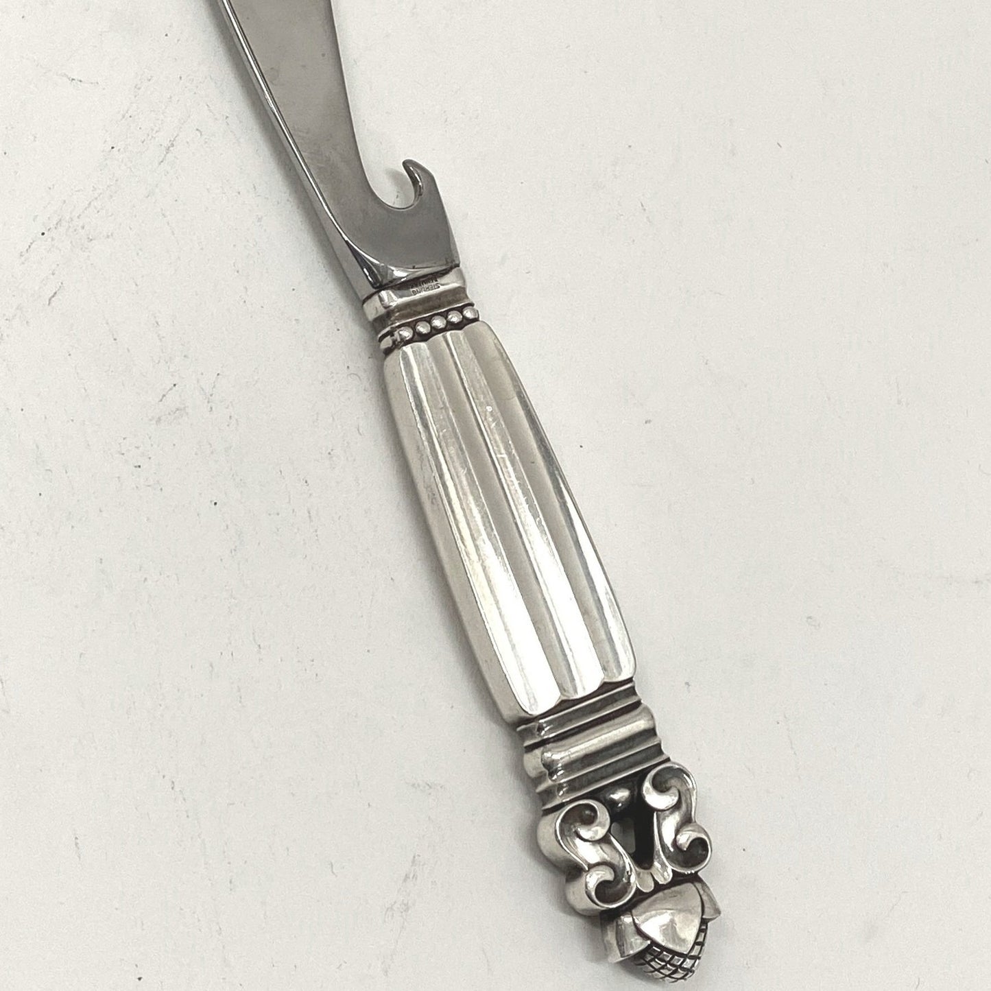 Estate Georg Jensen Sterling Silver "Acorn" Bar Knife by Johan Rohde