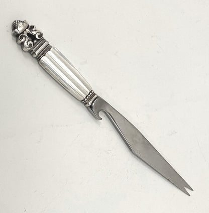 Estate Georg Jensen Sterling Silver "Acorn" Bar Knife by Johan Rohde