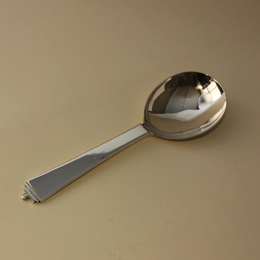 Estate Georg Jensen Sterling Silver Pyramid Serving Spoon Small by Harald Nielsen
