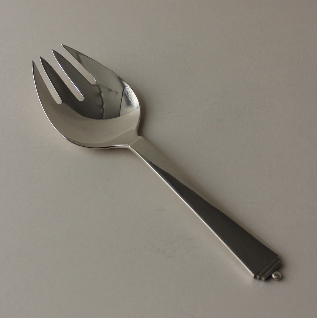 Estate Georg Jensen Sterling Silver " Pyramid" Serving Fork Extra Large