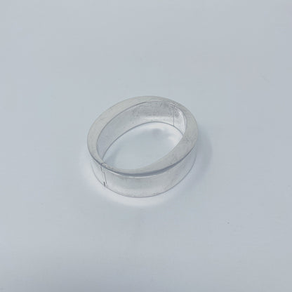 Estate Sterling Silver Wide Oval Bangle by Jondell