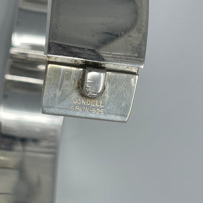 Estate Sterling Silver Wide Oval Bangle by Jondell