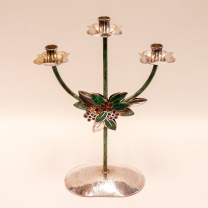 Emilia Castillo Sterling Silver, Copper and Hardstone Table Garniture