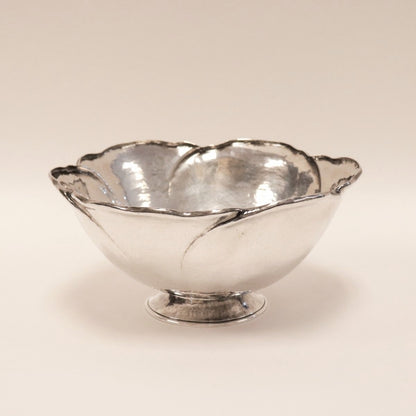 Estate Peer Smed Sterling Silver Hand Wrought Footed Bowl