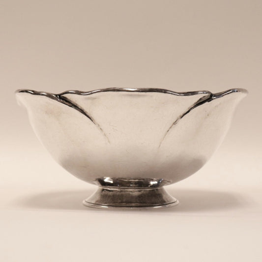 Estate Peer Smed Sterling Silver Hand Wrought Footed Bowl