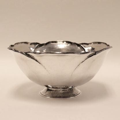 Estate Peer Smed Sterling Silver Hand Wrought Footed Bowl