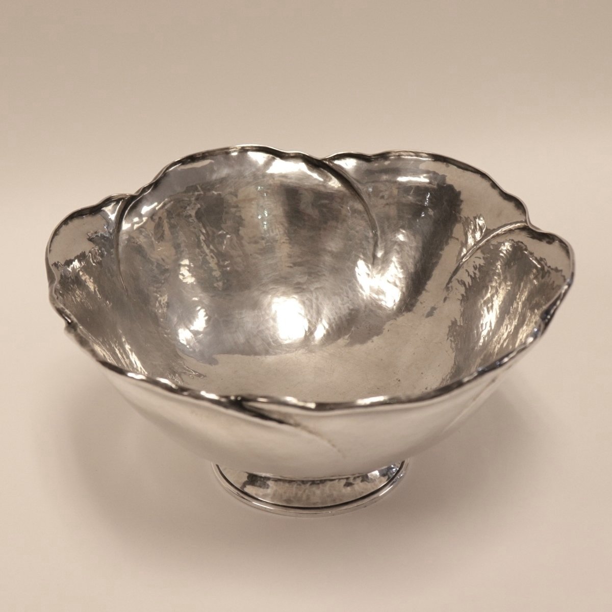 Estate Peer Smed Sterling Silver Hand Wrought Footed Bowl