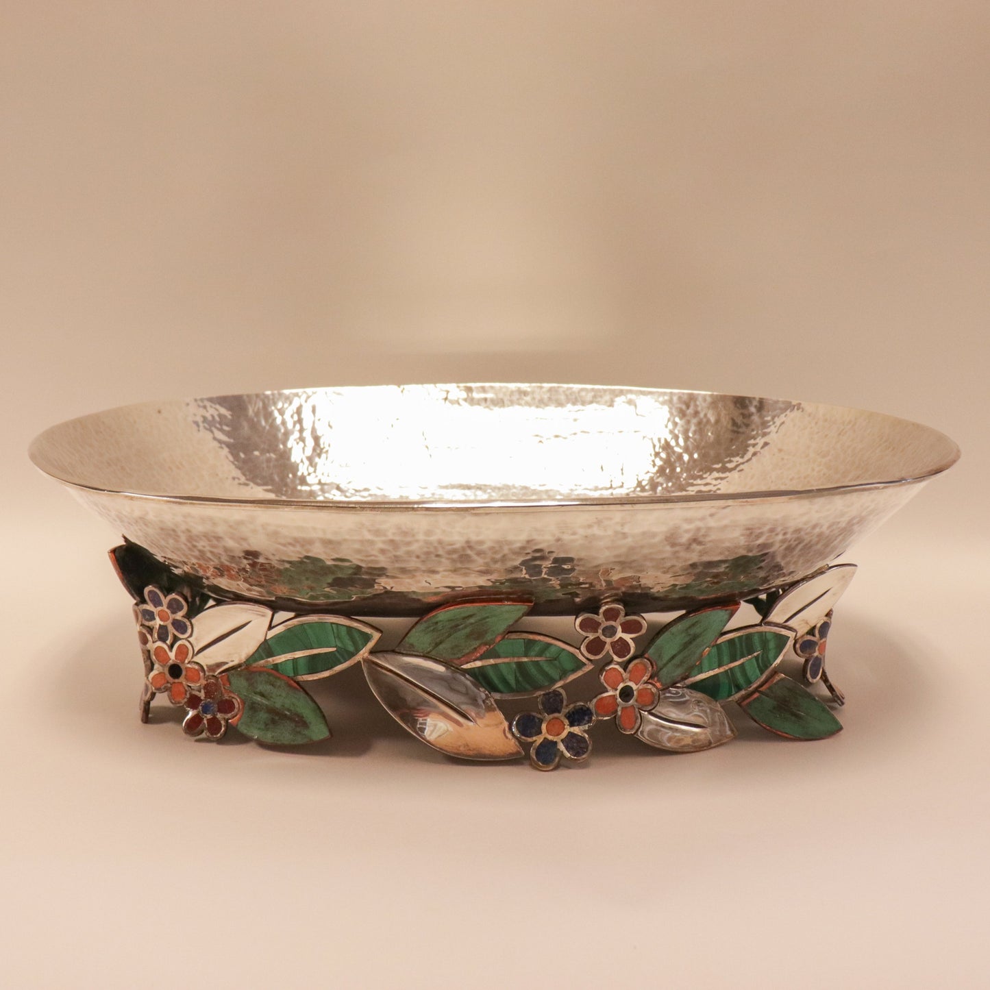 Estate Emilia Castillo Sterling Silver, Copper and Hardstone Table Garniture