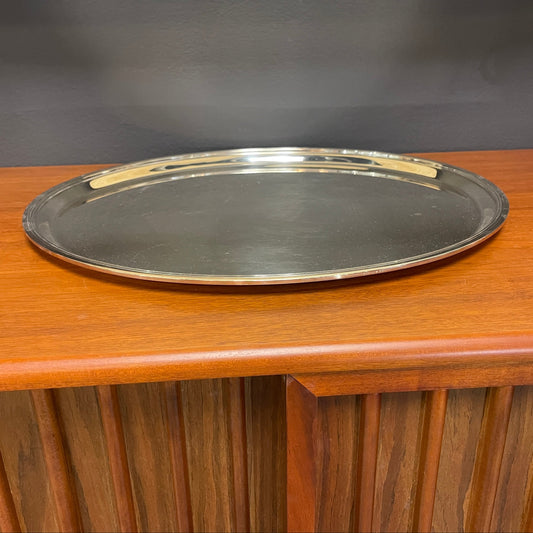 Estate Sterling Silver Large Oval Tray by Georg Jensen No 875D