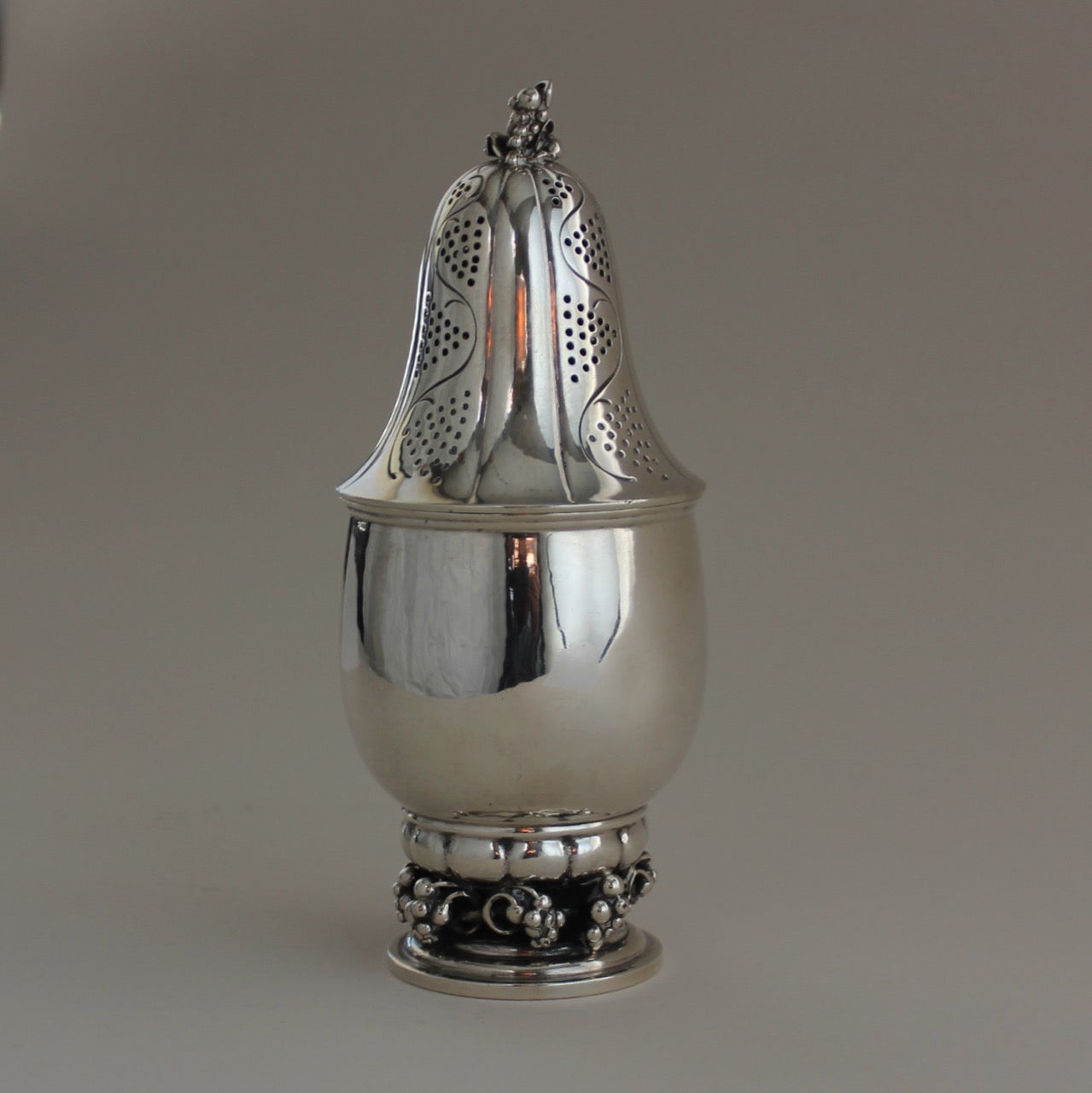 Georg Jensen Sterling Silver Large Grape Sugar Caster No. 296