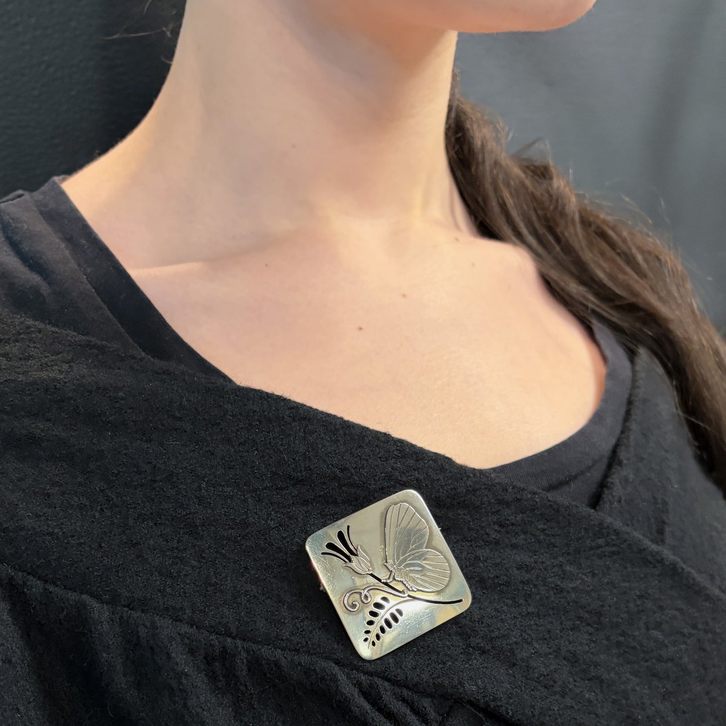 Estate Georg Jensen Sterling Silver Butterfly Brooch by Arno Malinowski No. 294