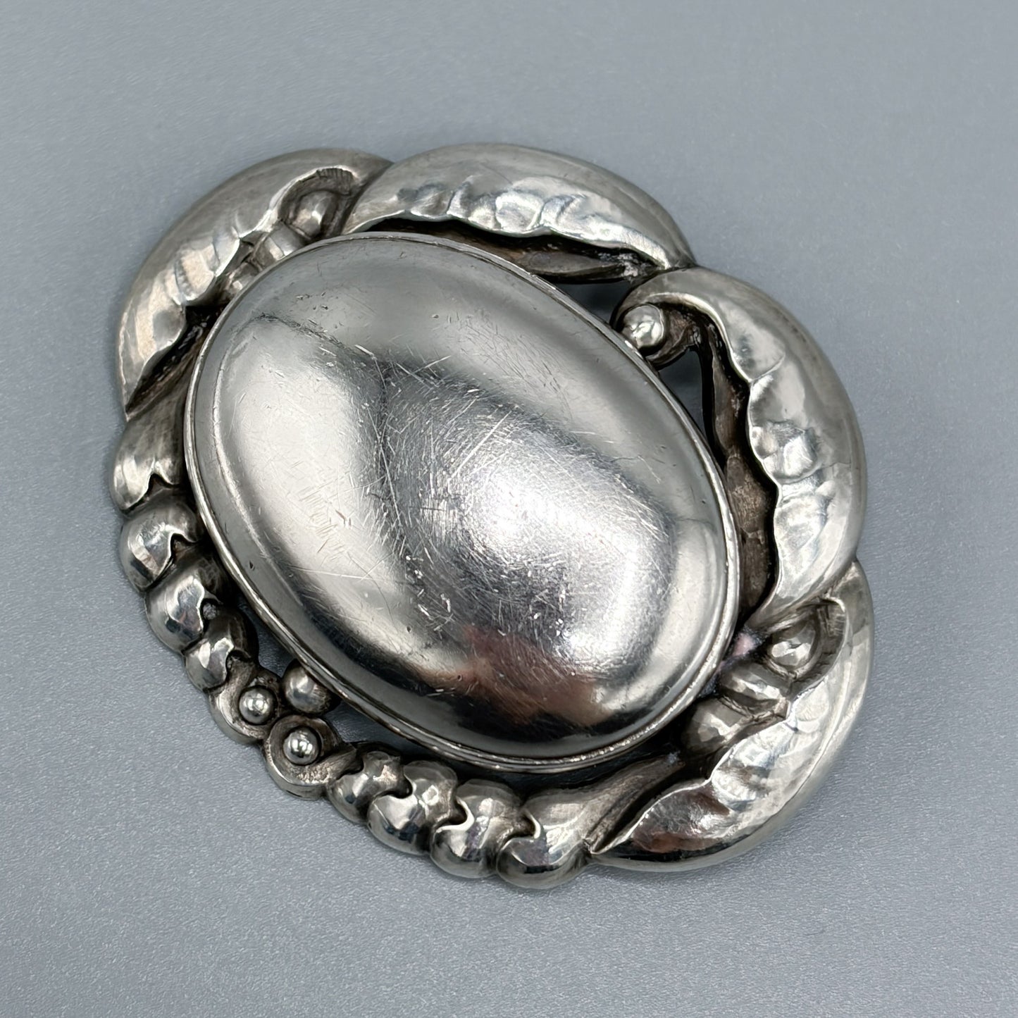 Estate Georg Jensen Large Sterling Silver Brooch No.146